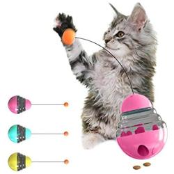 JOYPET Cat Tumbler Treat Ball Toy Interactive Cat Toys Pet Food Dispenser Puzzle Toy Slow Feeder Ball