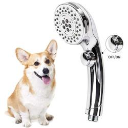 Pet Shower Set, Pet Bath Faucet Spray Dog Shower for for Washing Pets, Bathing Child and Cleaning Tub Hand Shower Spray Faucet Attachment with Hose (Chrome)