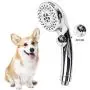 Pet Shower Set, Pet Bath Faucet Spray Dog Shower for for Washing Pets, Bathing Child and Cleaning Tub Hand Shower Spray Faucet Attachment with Hose (Chrome) Pet Shower Set, Pet Bath Faucet Spray Dog Shower for for Washing Pets, Bathing Child and Cleaning Tub Hand Shower Spray Faucet Attachment with Hose (Chrome)