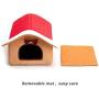 Hollypet Cozy Pet Bed Warm Cave Nest Sleeping Bed Puppy Christmas House for Cats and Small Dogs, Red