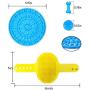 Dog Lick Pad 2pcs New Version Dog Licking Pads for Bathing with Powerful Suction Cup Dog Peanut Butter Lick Mat Used for Pet Bathing Grooming and Dog Training with Groom Brush by Free