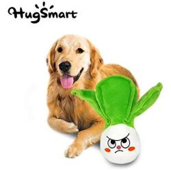 Hugsmart Pet – Feisty Veggie | Squeaky Nosework Training Snuffle Toy | Stuffed Plush Food Dispenser Toys for Dogs | 2 - in – 1 Interactive Fetch Toy for Small Medium Breeds ( 3 Pack )