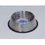 Indipets Stainless Steel Capacity Measurement Dog Bowl - Volume Marking, No-Tip, Anti-Skid Dish