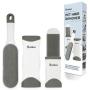 Pet Hair Remover - 1 Double-Sided Standard-Size, 1 Travel Pet Hair Removal Brush, Self-Cleaning Base - Remove Cat and Dog Fur, Lint, Fluff from Carpet, Car Seat, Couch, Clothing, Bedding, Fabric
