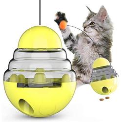 N/V Tumbler cat Toy Leaky Food Ball cat Stick Toy Ball,Cat Food Dispensing Toy, Cat Tumbler Food Dispenser Cat Fodder Leaky Ball Puzzle Toy Interactive Toy Pet Food Dispensing Puzzle Toy