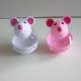 LFOZ Pet Pet Feeder Toys Cat Molars Bitten Mouse Shaped Food Feeder Pet Chew Toy Cat Supplies Tumbler Cat Plush Leaking Ball Toy Feeder (Color : Pink)