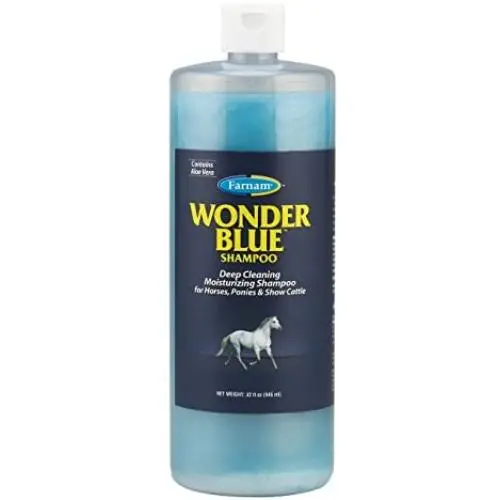 Farnam Wonder Blue Deep Cleaning Moisturizing Shampoo | for Horses and Show Cattle | 32 oz Farnam Wonder Blue Deep Cleaning Moisturizing Shampoo | for Horses and Show Cattle | 32 oz