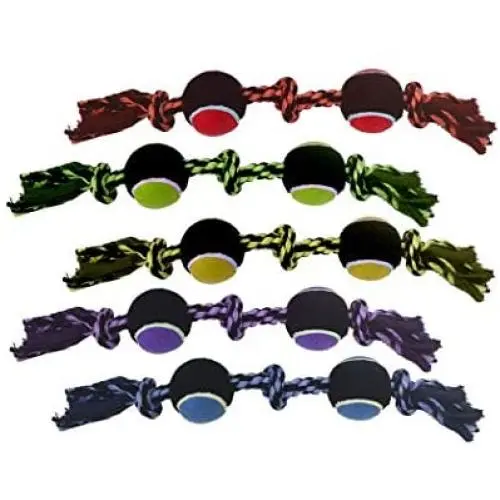 Multipet 29521 Nuts for Knots 3 Knot Rope with 2 Tennis Balls, 20''