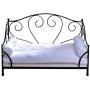 BabyLand Summer Metal Frame Pet Bed, Animal Lounge Detachable Bed with Velvet Mattress