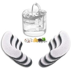 HAPUP Cat Water Fountain Filter Replacement 6pcs Cat Fountain Filter Arc-Shaped Washable Pet Fountain Filters with Triple Filtration System Activated Carbon for 61OZ/1.8L Dog Water Fountain