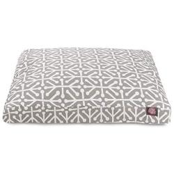 Gray Aruba Medium Rectangle Indoor Outdoor Pet Dog Bed With Removable Washable Cover By Majestic Pet Products