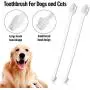 JOCHA 50 Piece Cat Dog Pet Toothbrush Set Double Headed Convenient Dental Hygiene Finger Brushes for Easy Safe Dog Cat Dental Care Teeth Clean (White) JOCHA 50 Piece Cat Dog Pet Toothbrush Set Double Headed Convenient Dental Hygiene Finger Brushes for Easy Safe Dog Cat Dental Care Teeth Clean (White)