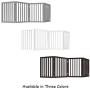 PETMAKER Freestanding Pet Gate - Wooden Folding Fence for Doorways, Halls, Stairs & Home - Step Over Divider - Great for Dogs & Puppies