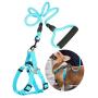 Hamour Dog Leash Set Adjustable Vest Harness with Padded Handle for Small Medium Large Dog Walking Running Training