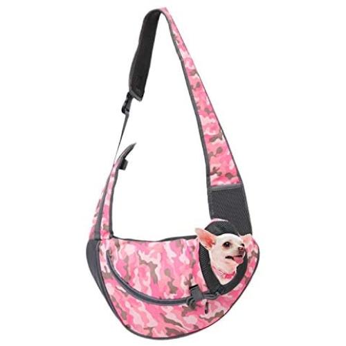 EVBEA Dog Carrier Sling Front Pack Cat Puppy Carrier Purse Breathable Mesh Travel for Small or Medium Pet Dogs Cats Sling Bag