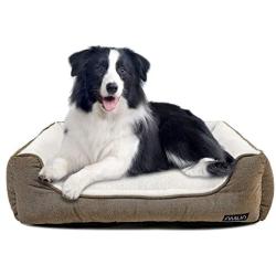 ANWA Durable Dog Bed Machine Washable Medium Dog Bed Square, Comfortable Puppy Dog Bed Medium