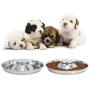 LEACOOLKEY Stainless Steel Dog Bowl-Puppy Feeder Food/Water Bowl-Puppy Feeding Bowls for Litters-Pet Feeder Bowl Whelping/Weaning Dishes Feeder for Small/Medium/Large Dogs Ste of 2