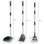 Dog Pooper Scooper, 3 Pack Dog Poop Rake and Scoop Metal Long Handle Adjustable Long Handle, Pet Waste Removal for Small to Medium Dogs and Pets for Lawns, Gravel, Grass, Dirt
