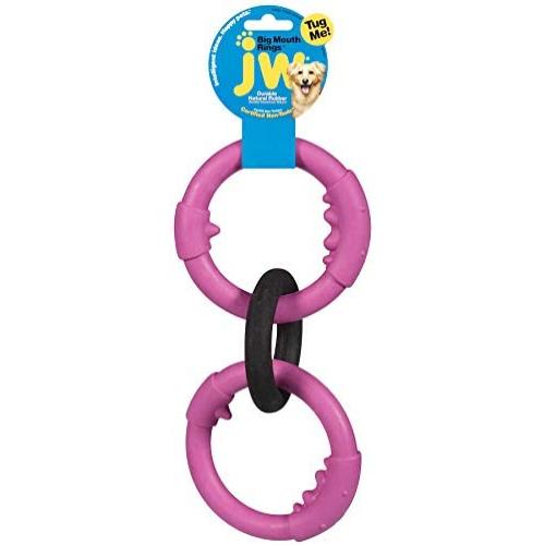 JW Pet Company Big Mouth Rings LT Dog Toy, Large, Colors Vary