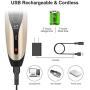 Nicewell Dog Clippers Powerful and Low Noise Dog Grooming Kit, USB Rechargeable Cordless Pet Clippers for Dogs Cats, with Attachment Guide Combs and Scissors