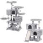 BEWISHOME Large Cat Tree Condo Bundle with Cat Tower with Scratching Board Perches Houses Cat Furniture Kitty Activity Center Kitten Play House MMJ05G10G