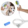 OWNPETS Pet Bath Shower Sprayer Attachment, Adjustable Pet Bathing Tools Shower Sprayer with Towel, Dog Combing Water Sprinkler Brush for Dogs Cats Puppies, Easy at Home Dog Cleaning, Massaging