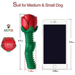 ucho Dog Chew Toys - Puppy Toy Durable Rose Chew Toys for Small & Medium Dog,Enchanted Rose Toy Gift for Mothers Day,Christmas Day and Dogs’ Birthday Day, Valentines Day, Cleaning Teeth Toys