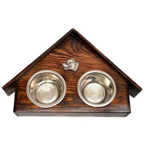 Pit Bull, a Dogs Bowl with a Relief from ArtDog