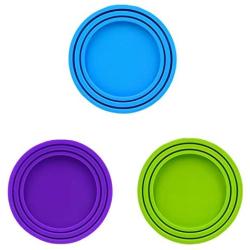 Alovexiong 3 Pack Silicone Pet Can Lids Food Can Cover Pet Can Covers Pet Can Tops Fit 3 Standard Sizes Replacement for Pet Cat/Dog Food Storage Cover (Random Color)