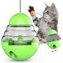 FWQFEW Tumbler cat Toy, Pets Spill The Ball, Cat Toy Ball, Educational Interactive Toys (Color : Green)
