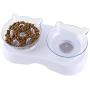 QINYUAN Cat Bowl, Feeding Raised with Stand 0/15 ° Adjustable Pet Food Feeder Reduce Neck Pain or and Small Dogs