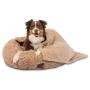 Pet Craft Supply Ultra Soft Plush Calming Medium Small Breed Dog and Cat Bed with Ultra Soft Bonus Blanket