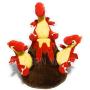 MODERN WAVE - Squeaky Plush Dog Toy Volcano and Dragons - Interactive Hide and Seek Squirrel Type Puzzle Toy for Dogs, Small Size (Volcano and Dragons)