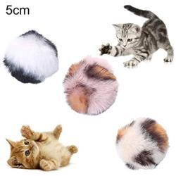 ocijf179 Cat Toy Pet Cat Kitten Plush Ball Catnip Molar Bite Resistant Interactive Chew Play Toy - Black