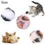 ocijf179 Cat Toy Pet Cat Kitten Plush Ball Catnip Molar Bite Resistant Interactive Chew Play Toy - Black