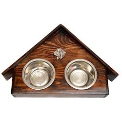 Basset Hound, a Dogs Bowl with a Relief from ArtDog