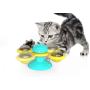 Windmill Cat Toy, Cat Turntable Teasing Interactive Toy with Suction Cup, Portable Windmill Scratch Hair Brush for Cats