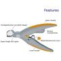 Illuminated Pet Nail Clipper, Dog Nail Trimmer, with Super Bright LED Lights 5X Magnification Stainless Steel Cutter Head Non-Slip Handle