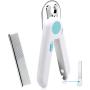 Dog Nail Clippers with LED Light, Dog Cat Pet Nail Clipper with Transparent Cover to Avoid Nail Splashing, Razor Sharp Blade, Free Nail Files and Steel Comb, Pet Nail Trimmers for Pet Claw Care