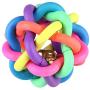 Yhytbhsh Fun Colorful Weave Style Bell Ball Pet Toy, Size: M (7.57.57.5cm) FFIIKIF