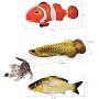 rosyclo 3 Pack Flopping Electric Moving Fish Cat Toy,Realistic Plush Simulation Wiggle Fish Catnip Indoor Floppy Pillow Toys,Funny Interactive Pets Chew Bite Kicker Supplies for Cats Kitty Exercise