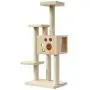 SAsagi Solid Wood Pine Cat Tree,Scratching Board Cat Furniture Tower House Cat Nest Toy Can Multi-Places for Play Sleep Grinding Claws