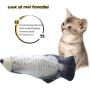 Realistic Moving Cat Kicker Fish Toy,Flopping Fish Cat Toy,Wiggle Fish Catnip Toys,Simulation Electric Doll Fish - Perfect for Cat Exercise Toys,Biting,Chewing and Kicking