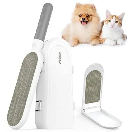 VavoPaw Pet Hair Remover Brush, Upgraded Dog Cat Hair Remover Reusable Lint Brush for Couch, Car Seat, Carpet, Travel Compact-Size Brush Included VavoPaw Pet Hair Remover Brush, Upgraded Dog Cat Hair Remover Reusable Lint Brush for Couch, Car Seat, Carpet, Travel Compact-Size Brush Included