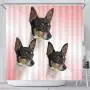 Paws With Attitude Toy Fox Terrier Print Shower Curtain Paws With Attitude Toy Fox Terrier Print Shower Curtain