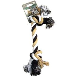 OmniPet Earthtone Dental Large Cotton Dog Toy, 13'' Rope with Two Knots