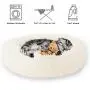HAITRAL Fluffy Pet Bed- Dog Bed for Small Dogs with Round Donut Shape, Pet Calming Bed for Dogs Cats Rabbit, Warm& Cozy& Machine Washable-23.62 x 23.62 x 1.18 inches, Grey/Dark Grey/White HAITRAL Fluffy Pet Bed- Dog Bed for Small Dogs with Round Donut Shape, Pet Calming Bed for Dogs Cats Rabbit, Warm& Cozy& Machine Washable-23.62 x 23.62 x 1.18 inches, Grey/Dark Grey/White