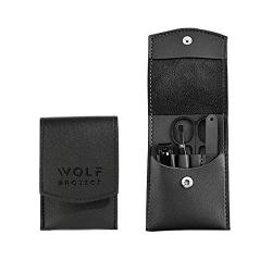 WOLF PROJECT Nail Grooming kit men, Manicure set for men, 4 pieces travel kit, stainless steel nail clippers, fingernails care, pedicure