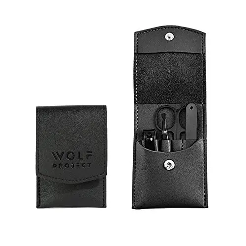 WOLF PROJECT Nail Grooming kit men, Manicure set for men, 4 pieces travel kit, stainless steel nail clippers, fingernails care, pedicure WOLF PROJECT Nail Grooming kit men, Manicure set for men, 4 pieces travel kit, stainless steel nail clippers, fingernails care, pedicure
