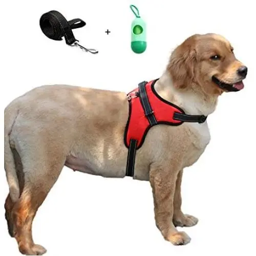 Mretty Dog Harness Adjustable No Pull Soft Vest Breathable Harness Outdoor Walking Hiking Handle Hook and Reflective Leash Set Large Dog Harnesses Mretty Dog Harness Adjustable No Pull Soft Vest Breathable Harness Outdoor Walking Hiking Handle Hook and Reflective Leash Set Large Dog Harnesses